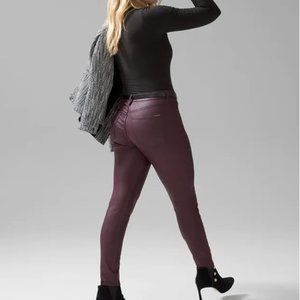 High-Rise Coated Skinny Jeans